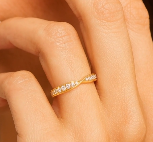 Verlobungsring  750 Gold 18 karat Vorsteckring Antragsring Memoirering Brillant mit ca. 0,144 ct. tw, vs S-2A0F18E5