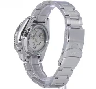 Herrenuhr Seiko 5 Sports SRPD55K1 schwarze Lünette Automatik Stahlband