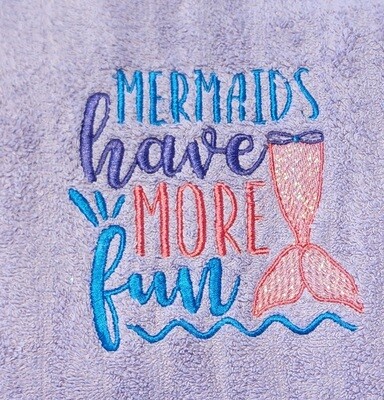 Hooded Bath Towel - Mermaids have more Fun