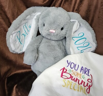 Personalized Easter bunny and bag