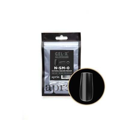 Individual Tips - Natural Square Medium #0