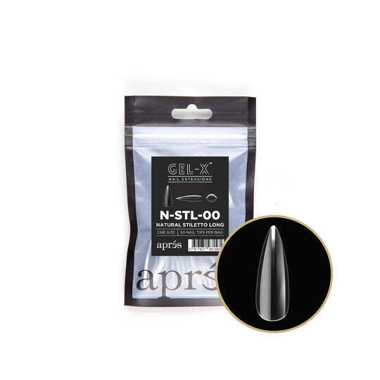 Individual Tips - Natural Stiletto Long #00