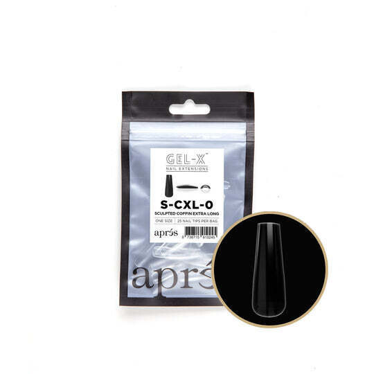 Individual Tips - Sculpted Coffin Extra Long #0
