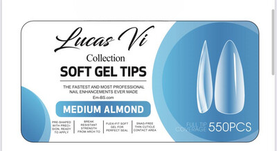 Medium Almond - Soft Gel Extension - Lucas Vi Collection