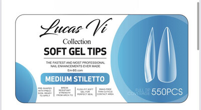 Medium Stiletto - Soft Gel Extension - Lucas Vi Collection
