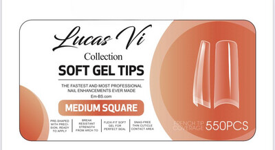 Medium Square - Soft Gel Tips - Lucas Vi Collection