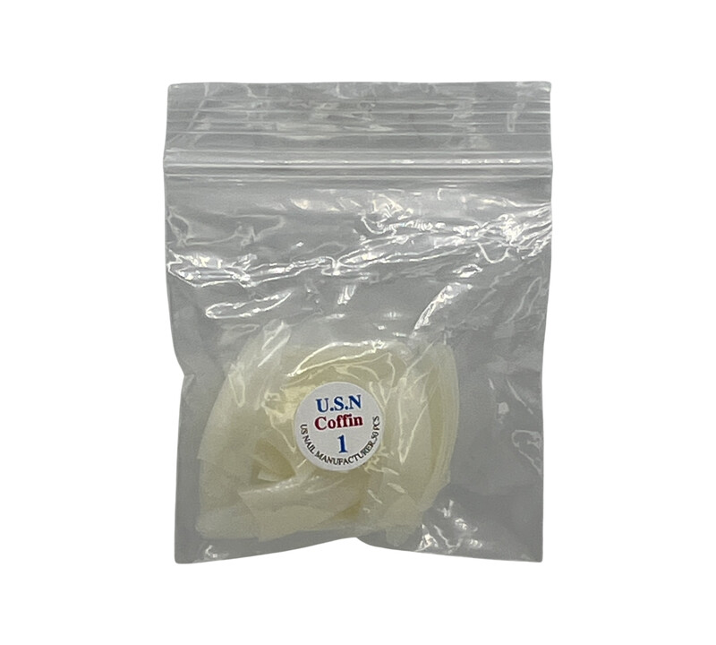 U.S.N Straight Coffin Natural Nail Tip #1