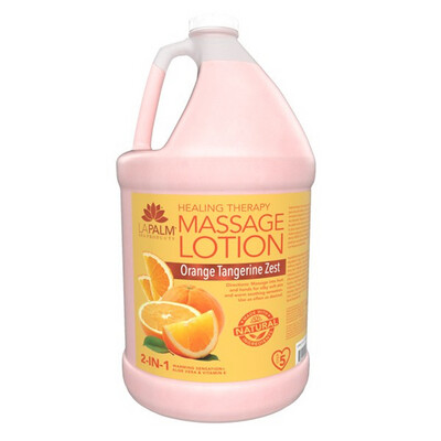 LAPALM Healing Therapy Massage Lotion - Orange Tangerine, 1 Gallon