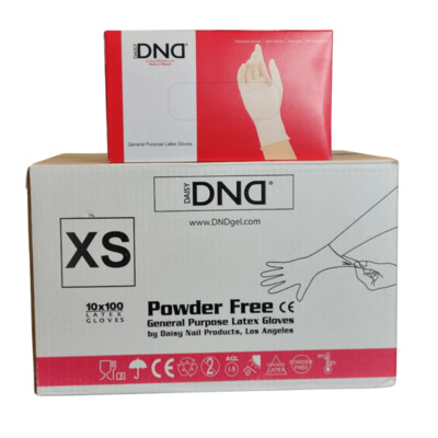 DND Powder - Free Gloves CASE of 10 boxes - EXTRA SMALL