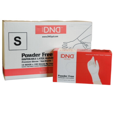 DND Powder-Free Gloves CASE of 10 - SMALL