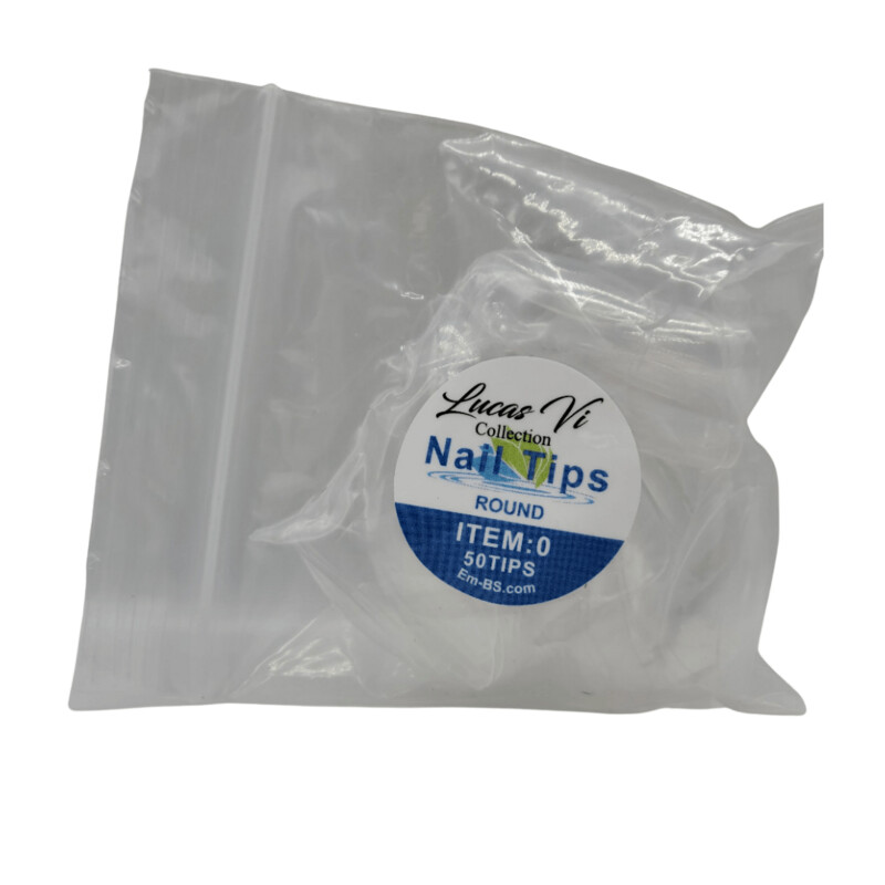 Lucas Vi Soft Gel Extension Clear Tips - Round #0