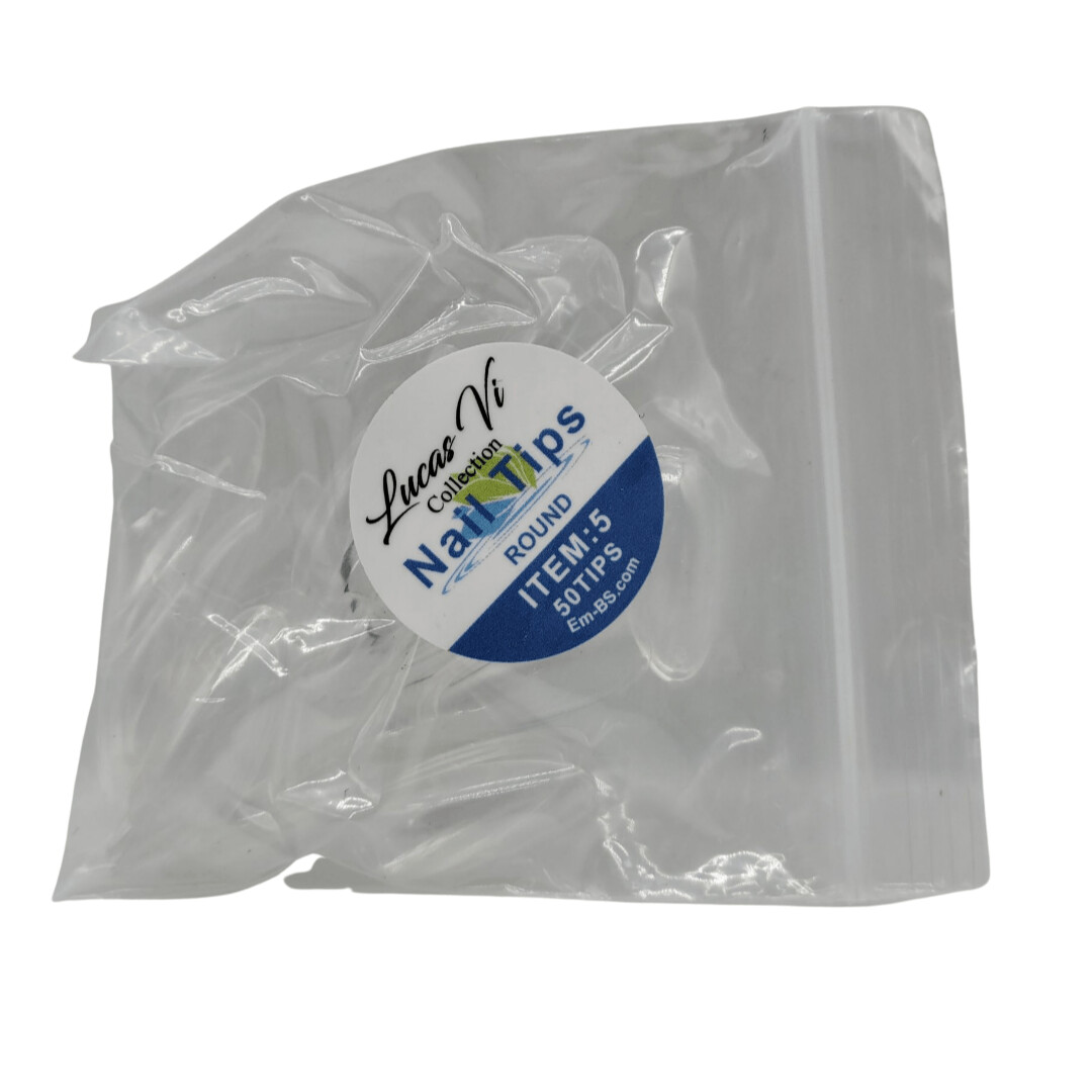Lucas Vi Soft Gel Extension Clear Tips - Round #5