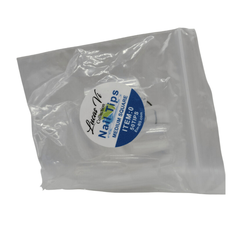 Lucas Vi Soft Gel Extension Clear Tips - Medium Square #0