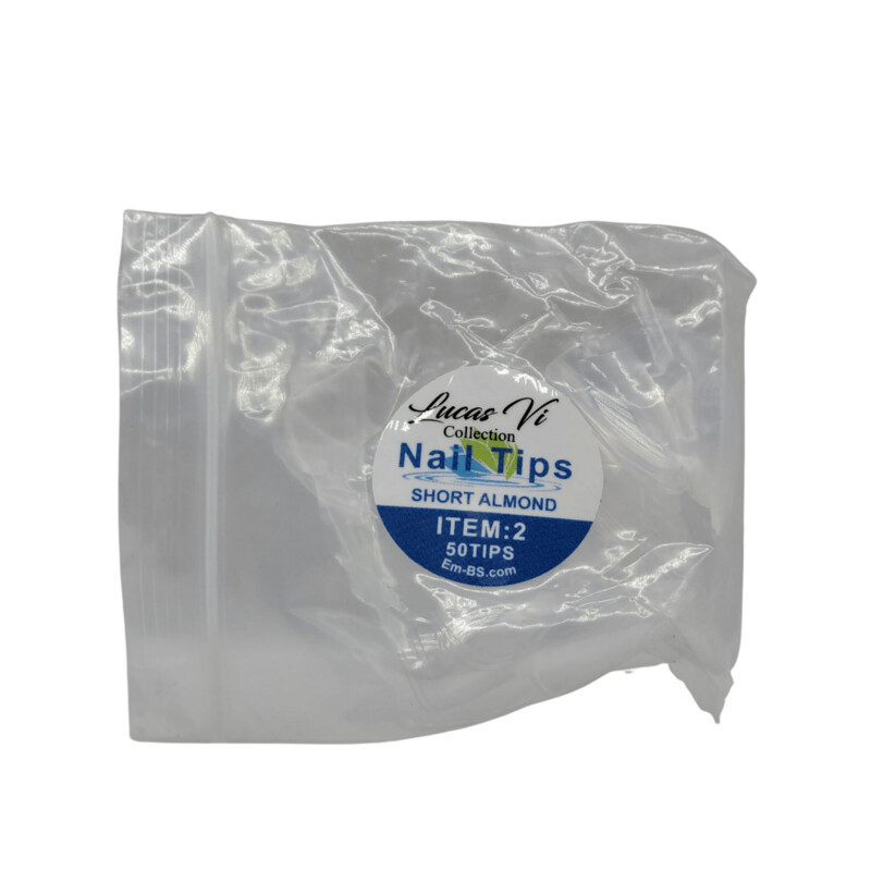 Lucas Vi Soft Gel Extension Clear Tips - Short Almond #2