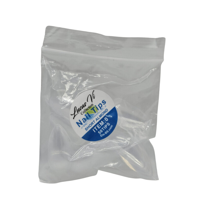 Lucas Vi Soft Gel Extension Clear Tips - Short Almond #0