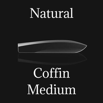 Individual Tips - Natural Coffin Medium
