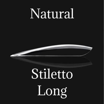 Individual Tips - Natural Stiletto Long