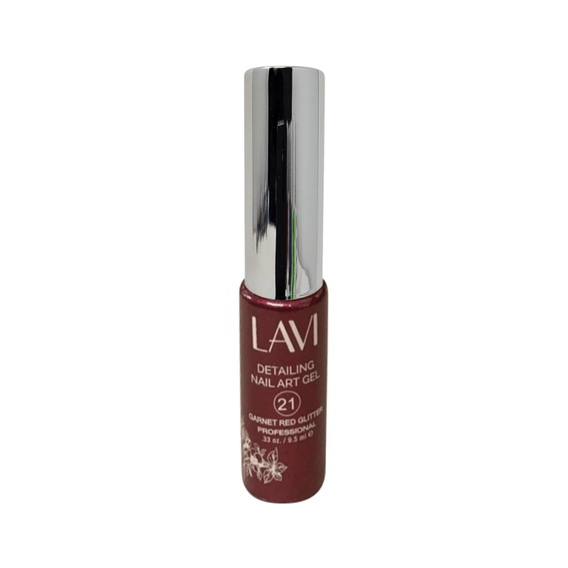 LAVI - Detailing Nail Art Gel - Garnet Red Glitter