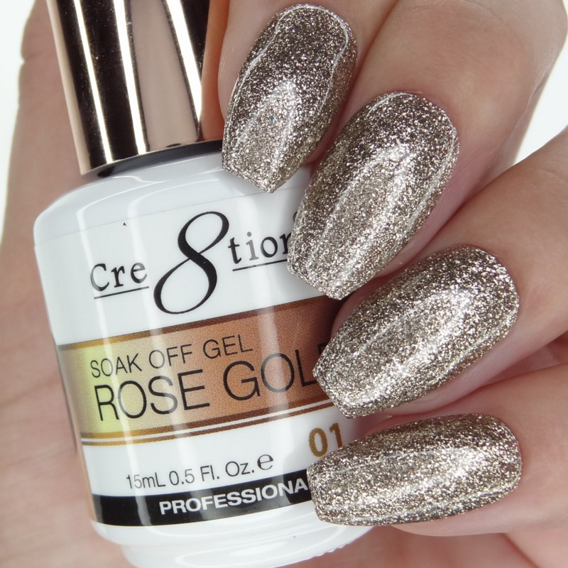 01 Rose Gold - Cre8tion Soak-off Gel