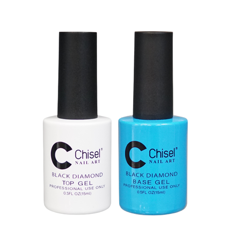 Chisel Black Diamond Top & Base Gel Duo 15mL