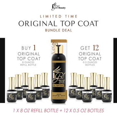 iGel Top Coat 8oz - BUY 1 REFILL GET 12 0.5oz FREE