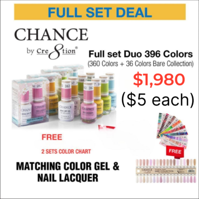 Cre8tion Chance + Bare Collection Duo FULL Collection - 396 Colors
