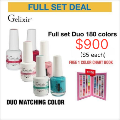 Gelixir Duo Full Collection - 180 Colors