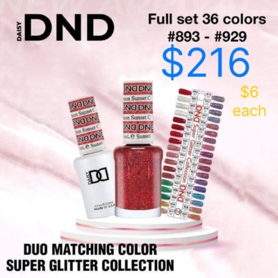 DND 2023 Super Glitter Duo FULL Collection - 36 Colors