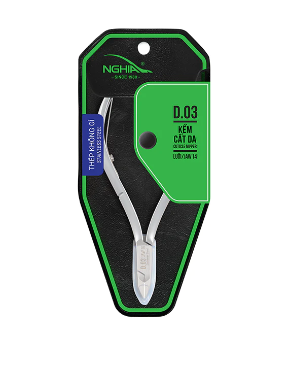 Nghia - Hard Steel Cuticle Nipper D.03 - Jaw 14