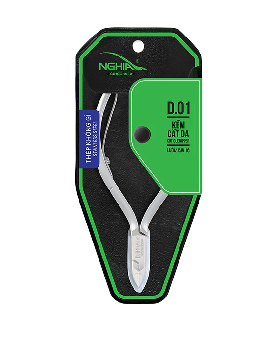 Nghia - Hard Steel Cuticle Nipper D.01  - Jaw 16