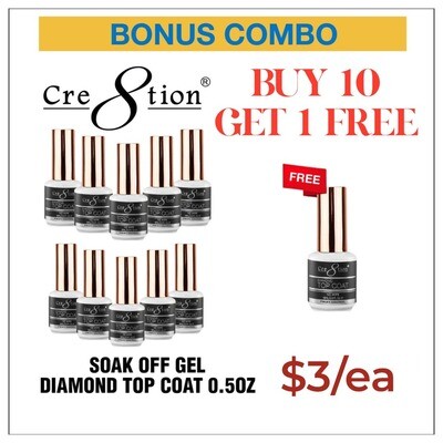 Cre8tion - Buy 10 Get 1 Free Soak-off Gel Diamond Top 15mL
