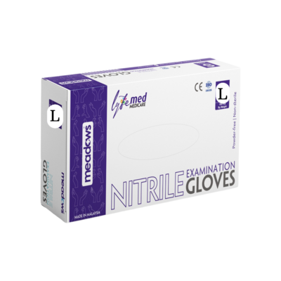 LyfeMed Nitril Gloves - Large, 1 box