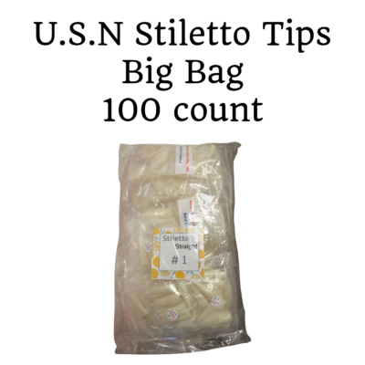 U.S.N Stiletto Nail Tips - Big Bag 100 count