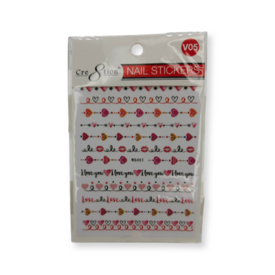 Cre8tion Nail Stickers - I Love You