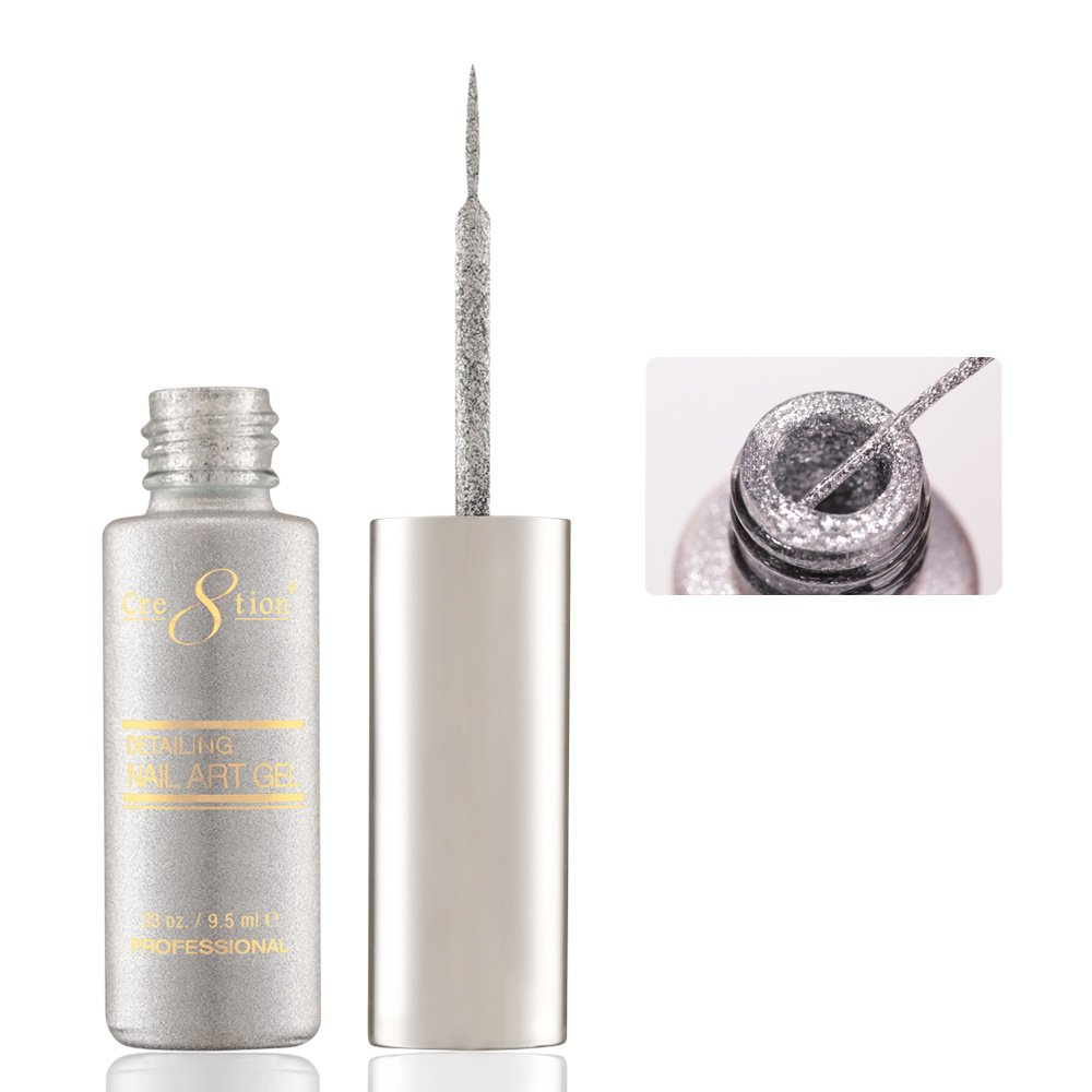 41 Bright Silver Platinum - Cre8tion Nail Art Gel