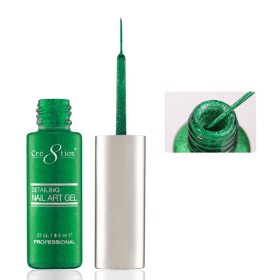 29 Green Glitter - Cre8tion Nail Art Gel