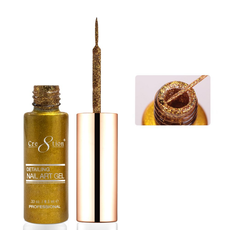 26 Gold Glitter - Cre8tion Nail Art Gel