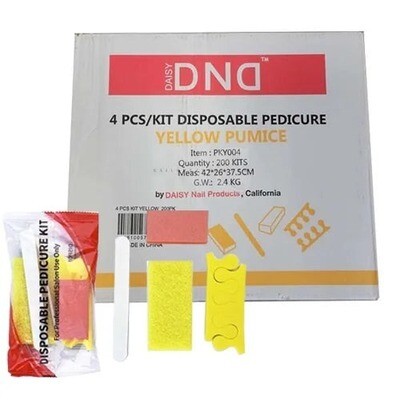 DND Disposable Pedicure Kit 4pcs Yellow 200/Box