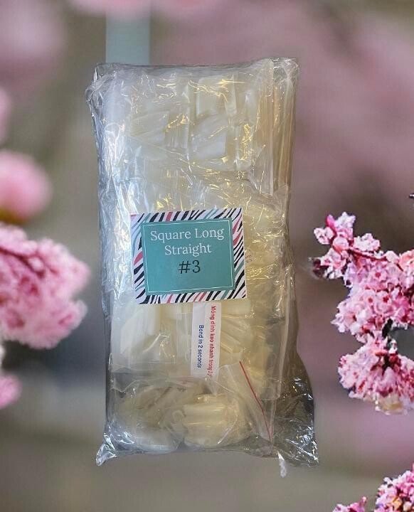 #3 - U.S.N Square Long Nail Tip - BIG BAG 100pcs