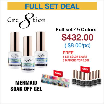 Cre8tion Mermaid Gel - 45 Colors - FULL COLLECTION