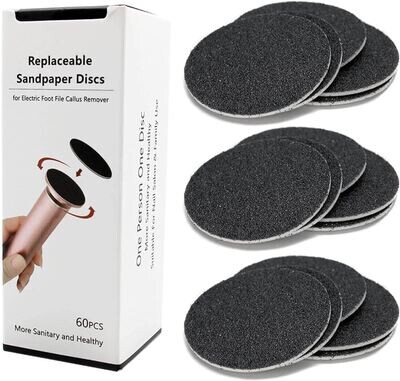 Replacement Sandpaper Pad Disks Discs (Extra Coarse 80 Grit) for Electric Foot File Callus Remover Machine