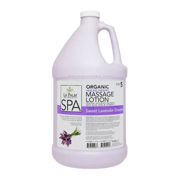 LAPALM Organic Healing Lotion - Sweet Lavender Dreams, 1 Gallon
