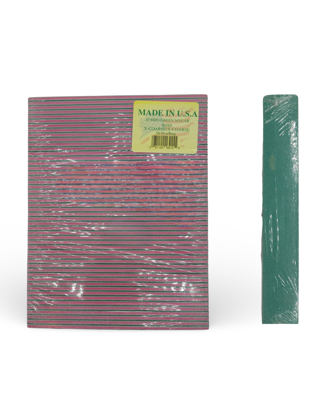 Jumbo Green Mylar - 80/80 grit (X-Coarse) - Pack of 50