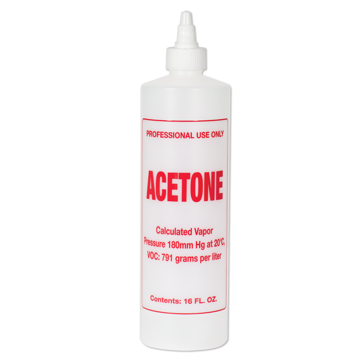 Imprinted Twist Top Bottle, Acetone, 16 oz.