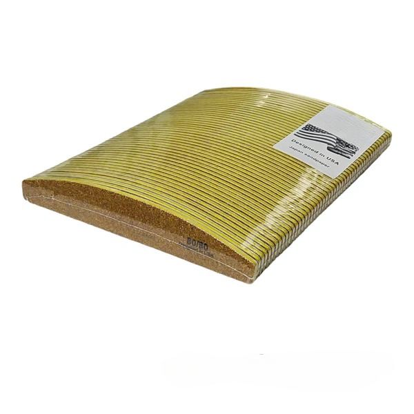 Jumbo Yellow Half Moon Nail File 80/80 grit - Pack of 50