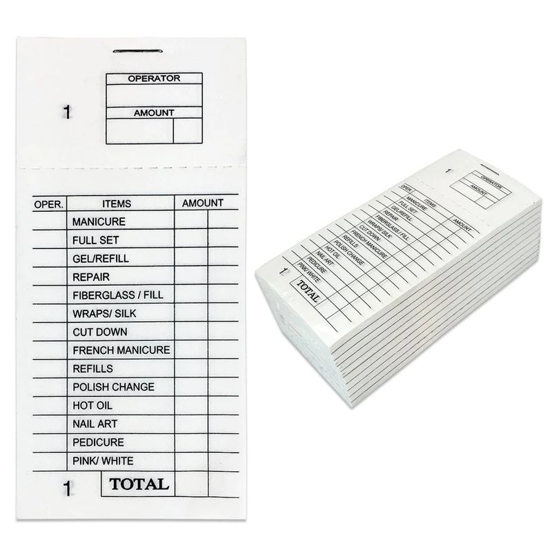 NAIL SALON TICKET BOOK (500CT) Pack of 10