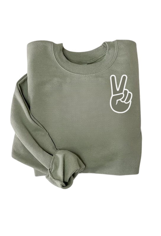 Peace Crewneck/Sage