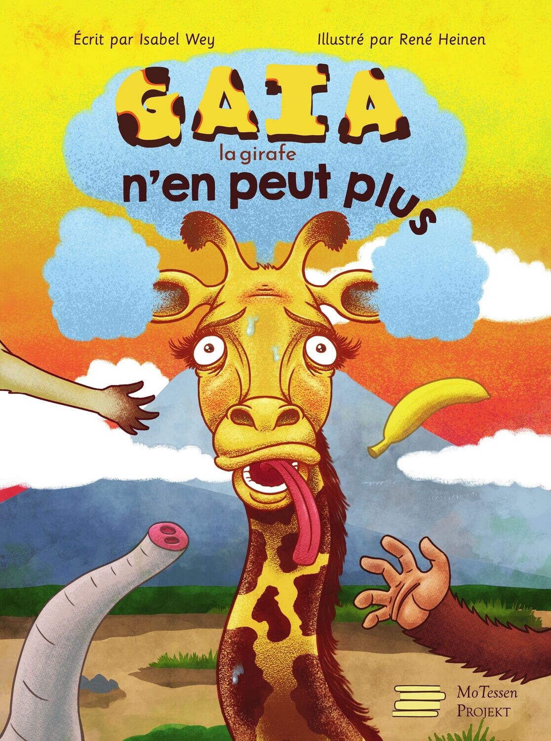 Gaia la girafe n'en peut plus