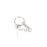 Keychain - Silver -  Split Ring 23mm, Chain, &amp; Fastener - 10 Pack​​