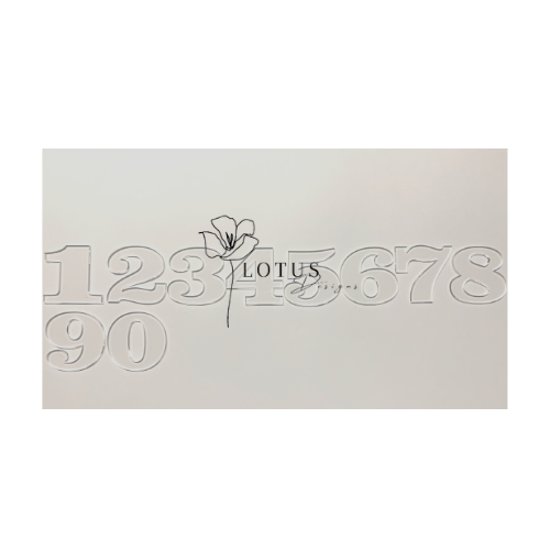 Acrylic Blank Individual Numbers - 50x50x2mm